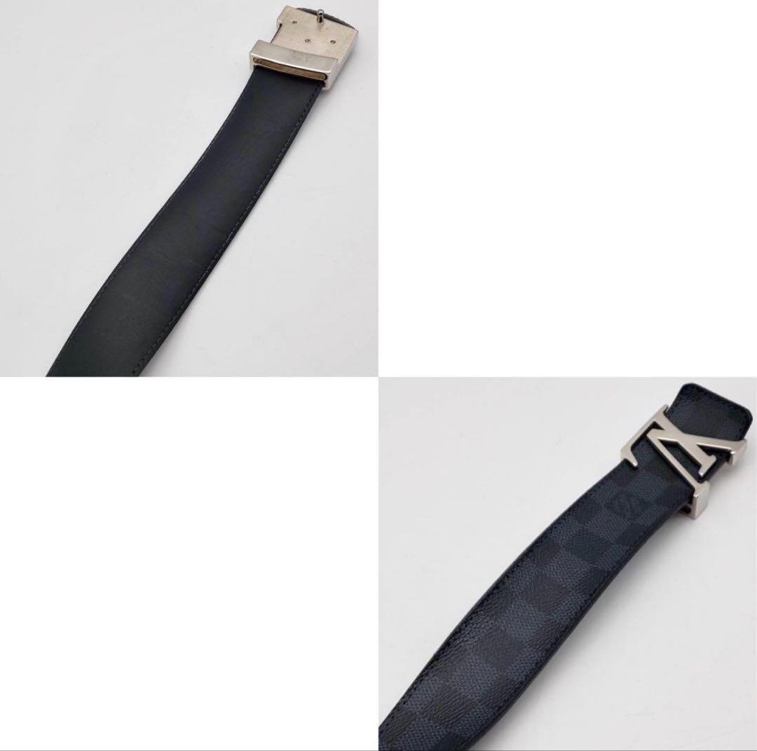 ルイヴィトン サンチュール ダミエグラフィット　ベルト　 LVロゴ　ブラック