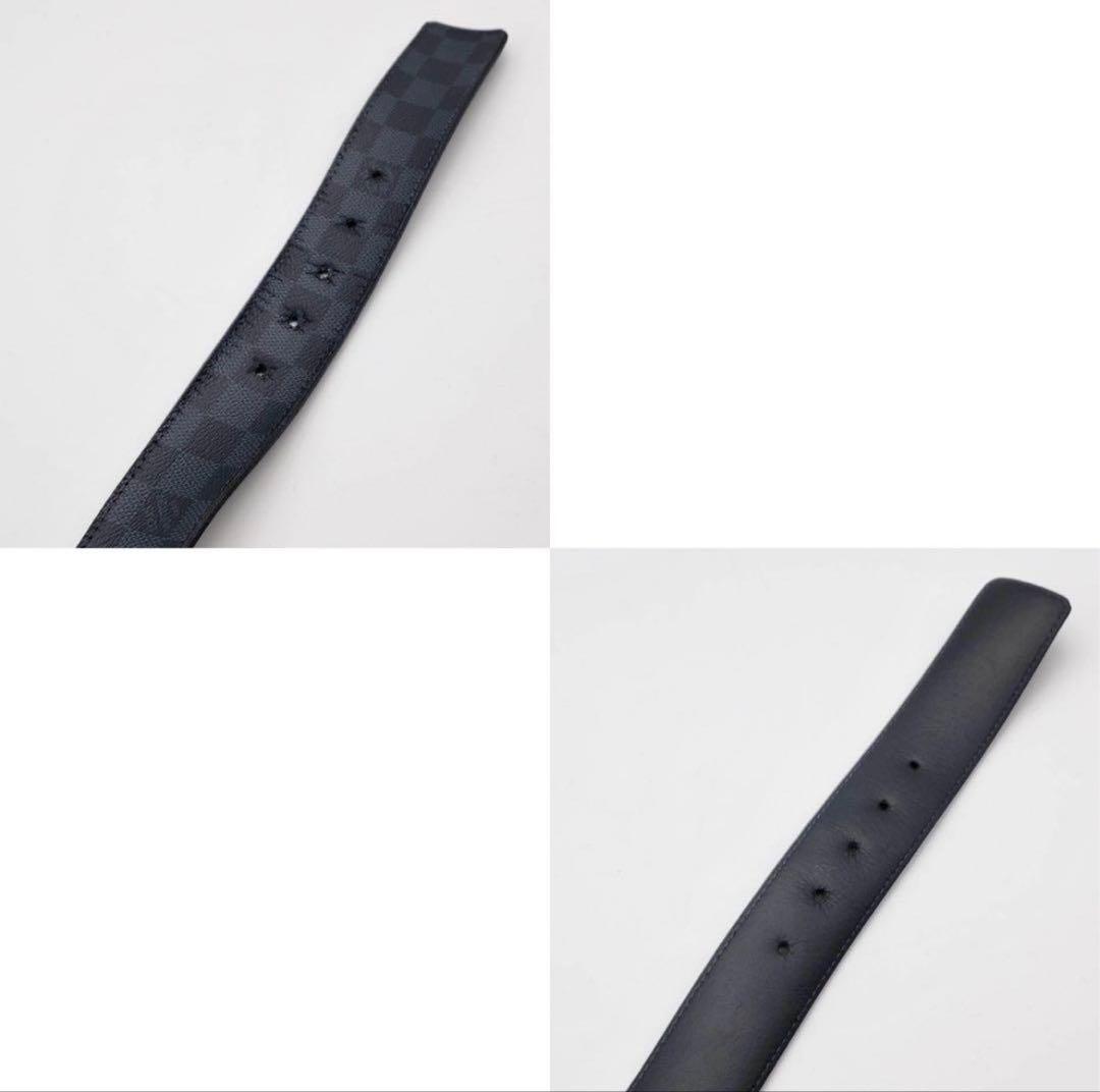 ルイヴィトン サンチュール ダミエグラフィット　ベルト　 LVロゴ　ブラック