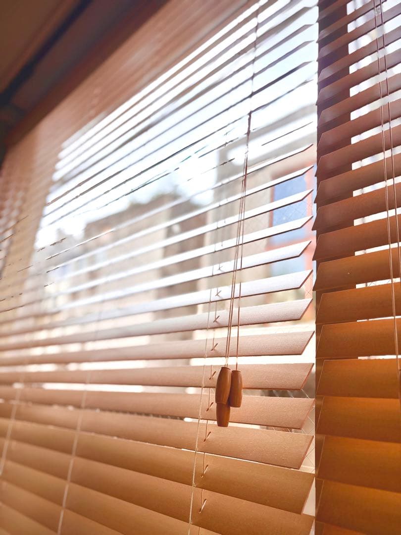 木製ブラインド 幅170cm × 高さ230cm ナチュラル 1個