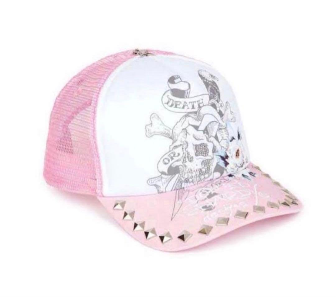 【希少】Ed Hardy×unknownメッシュスタッツメッシュキャップ