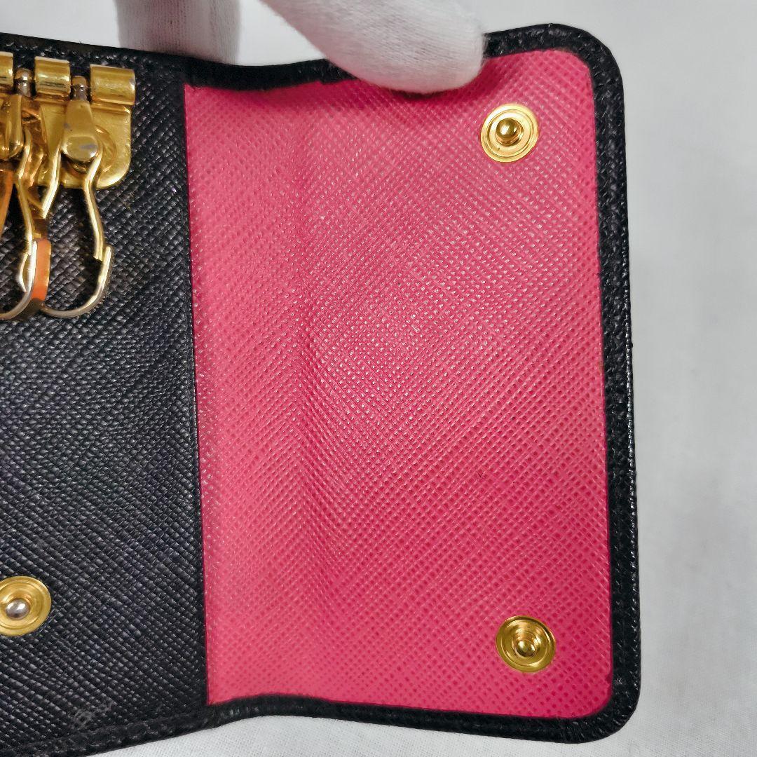 良品✨️　PRADA　プラダ　サフィアーノ マルチカラー　4連キーケース