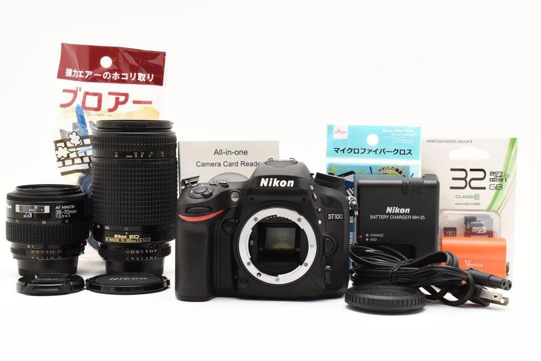 超美品　Nikon D7100 　ダブルズームセット　カードリーダースマホ転送