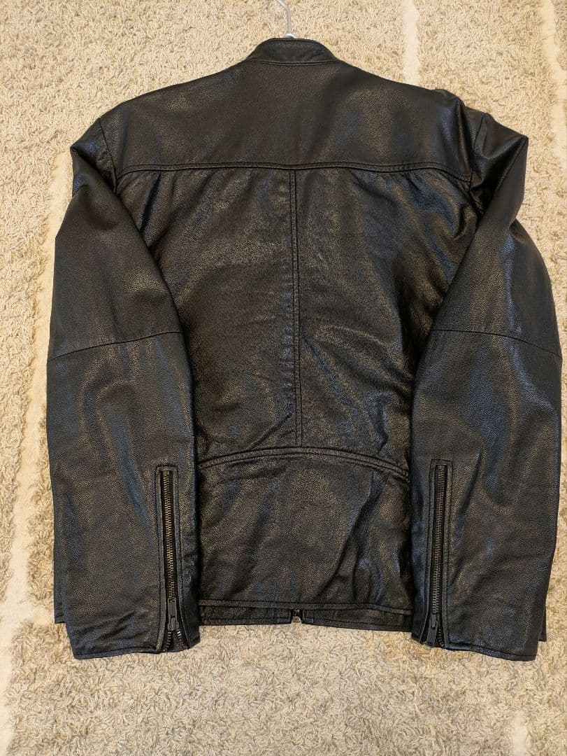 Gap 黒 レザー シングルライダースジャケット