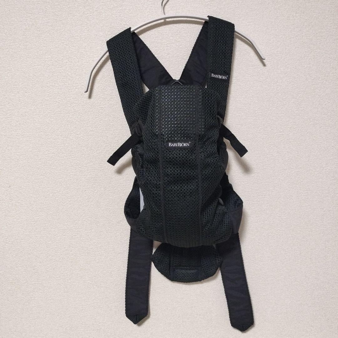 極美品 BABYBJÖRN ベビーキャリアmini Airブラック 箱 抱っこ紐