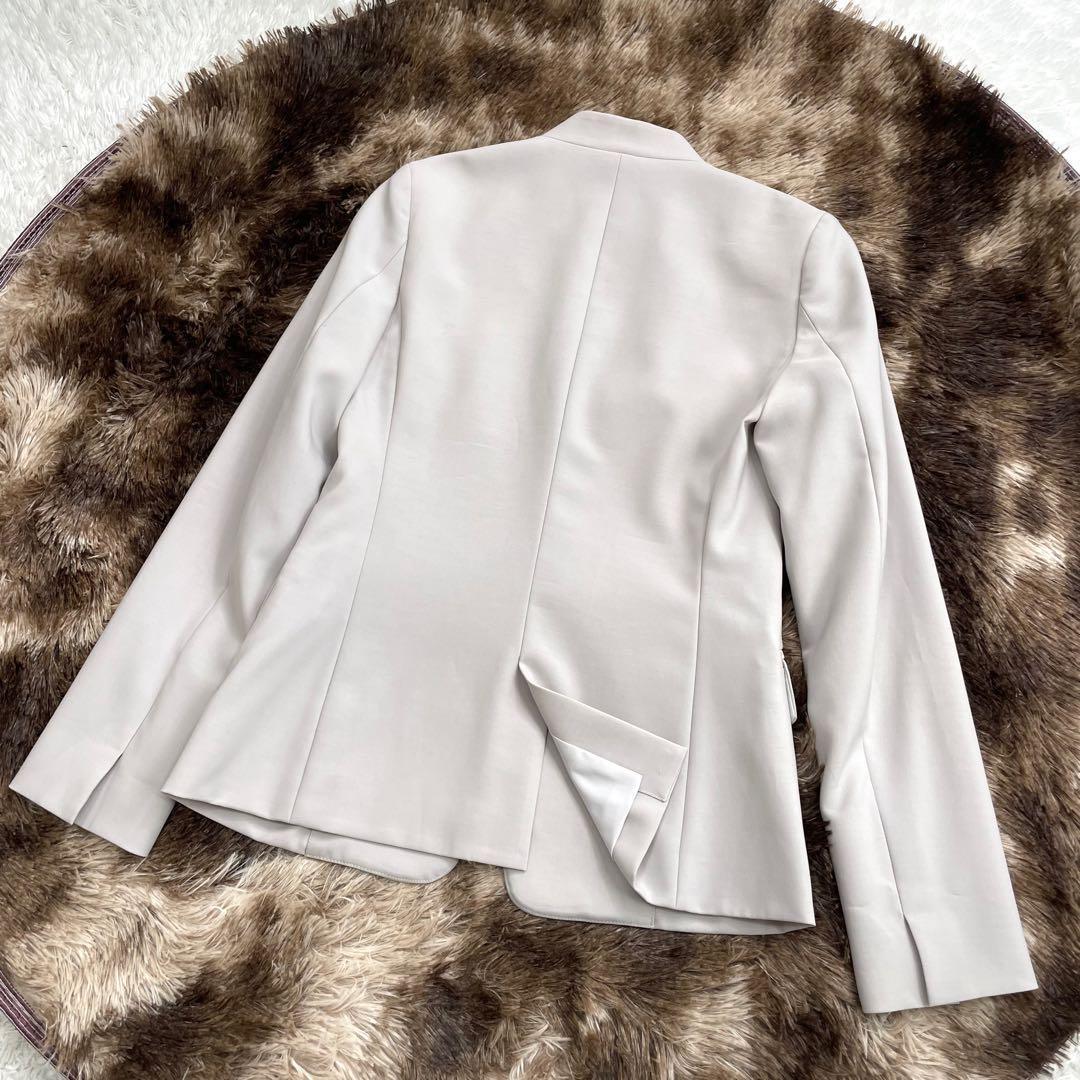 プラステ ノーカラー パンツ スーツ セットアップ 洗える 近年モデル