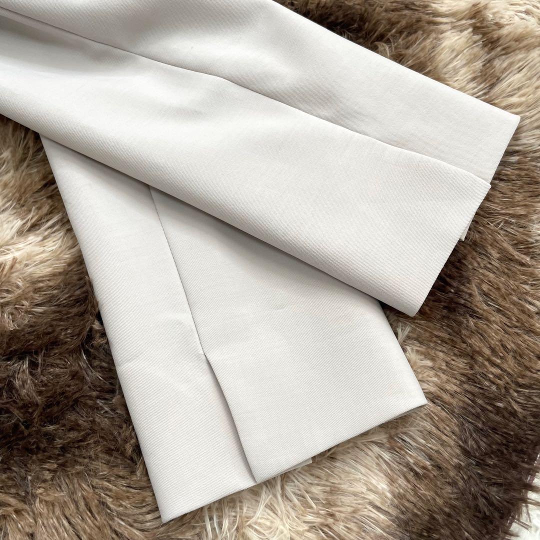 プラステ ノーカラー パンツ スーツ セットアップ 洗える 近年モデル