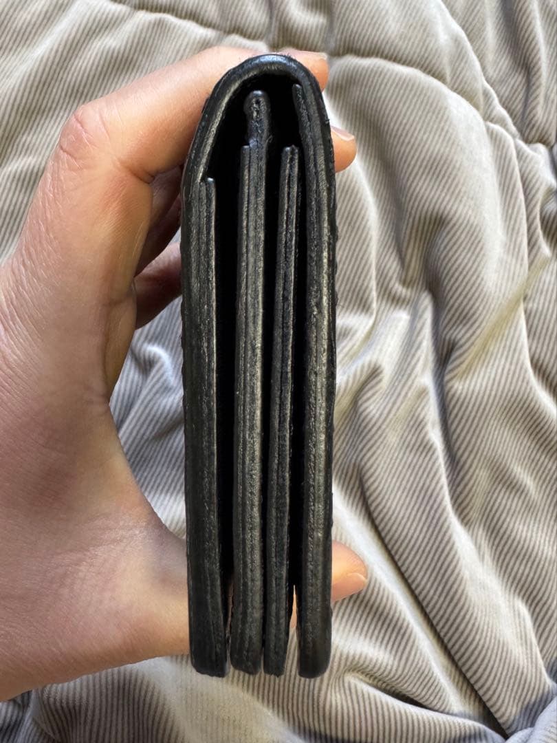 超絶激レア！　幻のセンザンコウ　穿山甲　ファニー　長財布　ブラック　手縫い