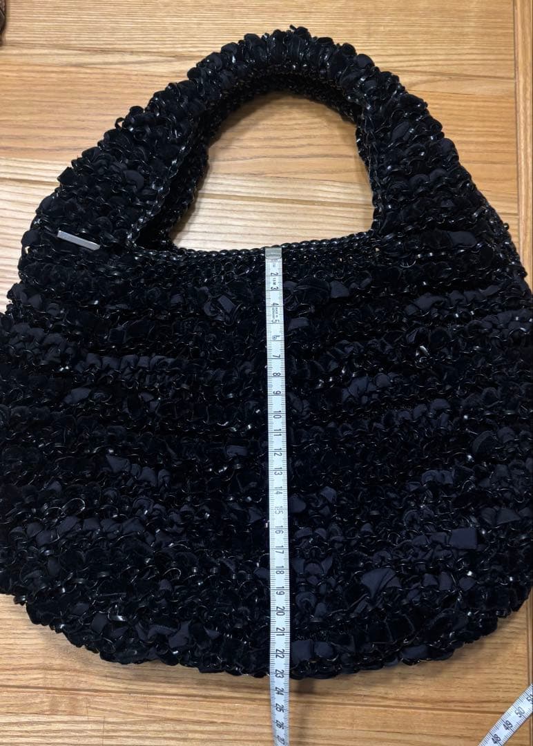 アンテプリマ　ワイヤーバッグ　ベロアミックス　チャーム付 ハンドバック