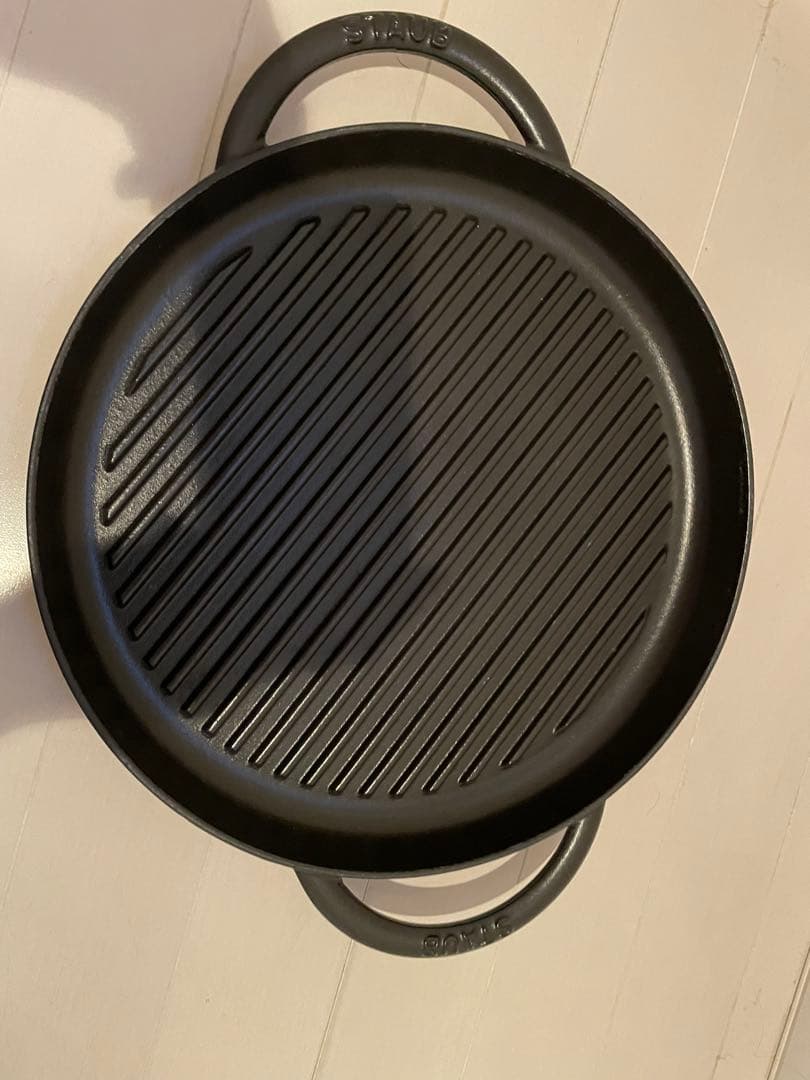 ストウブ　グリルパン30cm ガラス蓋付き