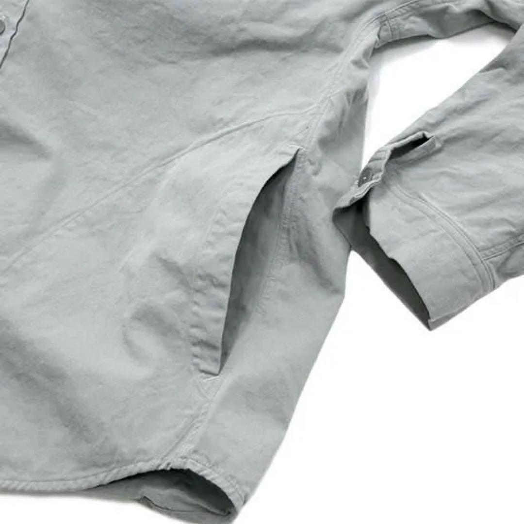 REMILLA レミーラ : 長袖ボタンダウン ドルマンツイルシャツ GRAY