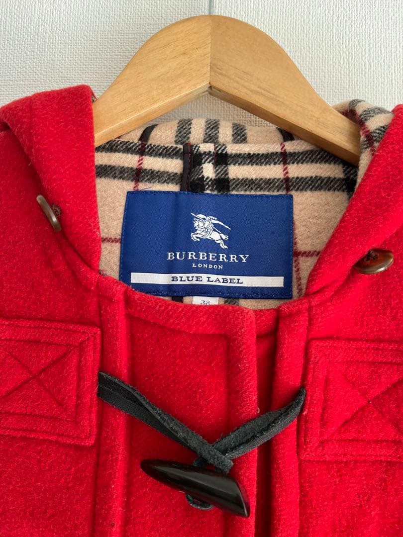 BURBERRY BLUE LABEL ダッフルコート レッド