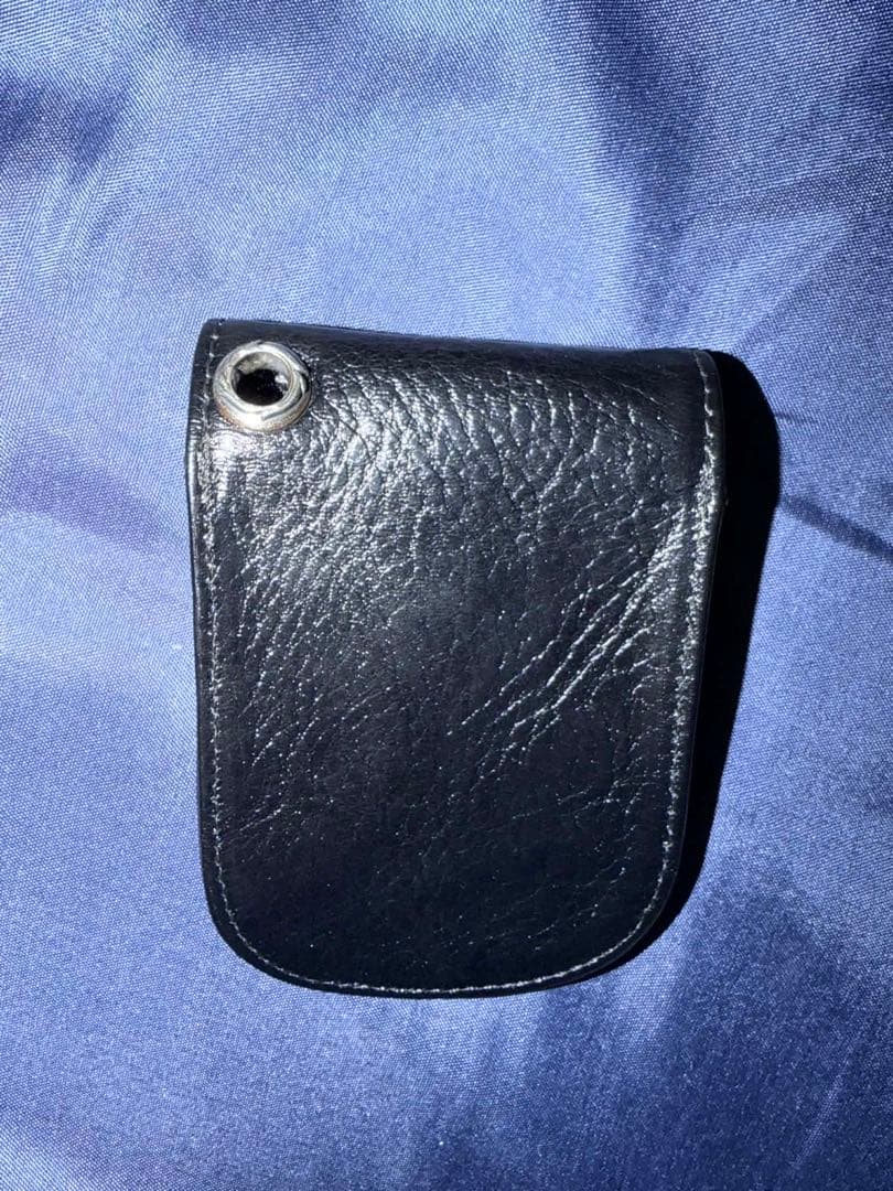 ブラック レザー コンチョ付き ミニポーチ 小物入れ