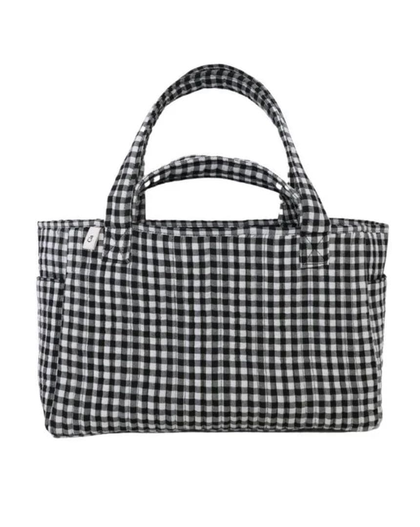 clastellar マザーズバッグ ギンガムチェックブラック