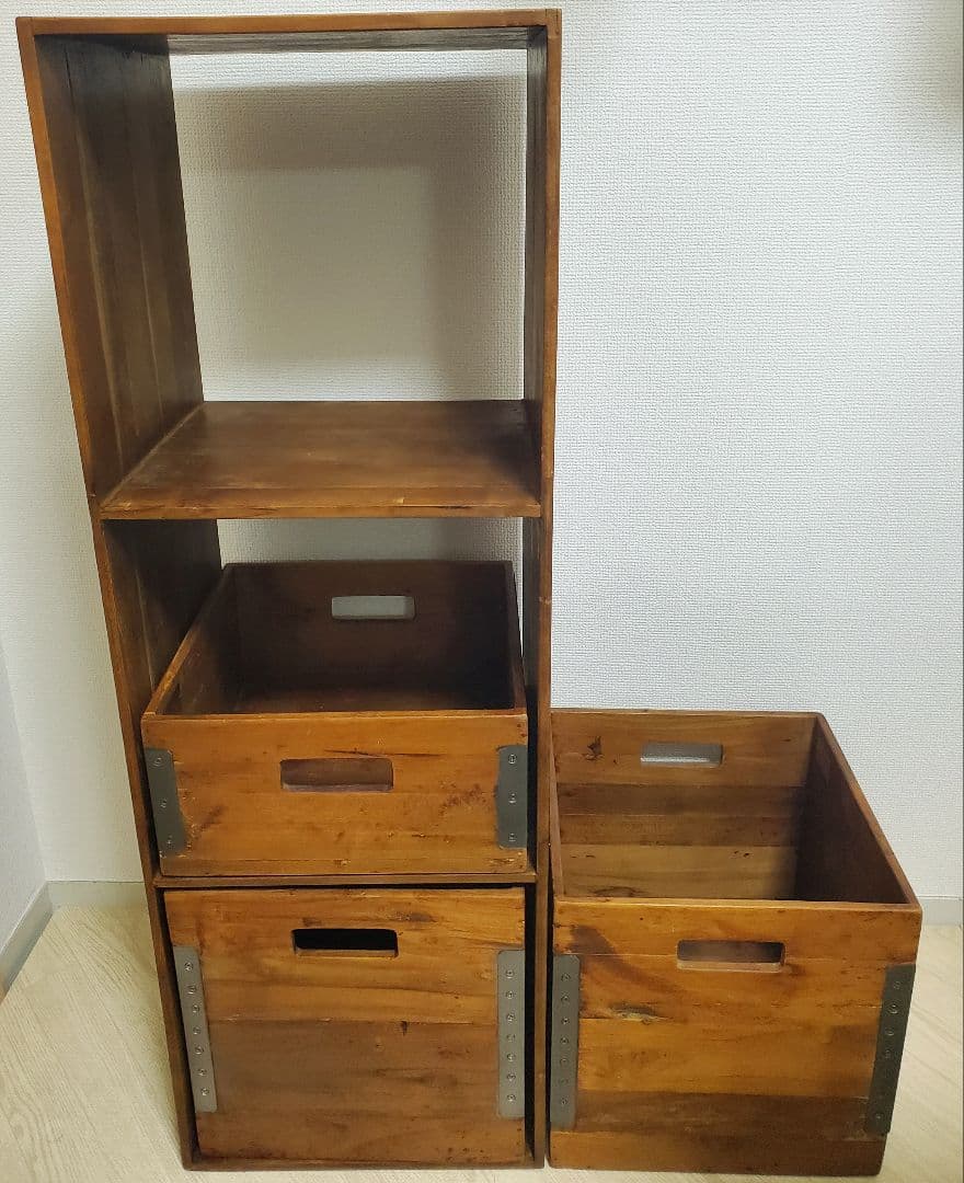 ACME furniture トロイ シェルフ&ボックスセット　4点セット売り