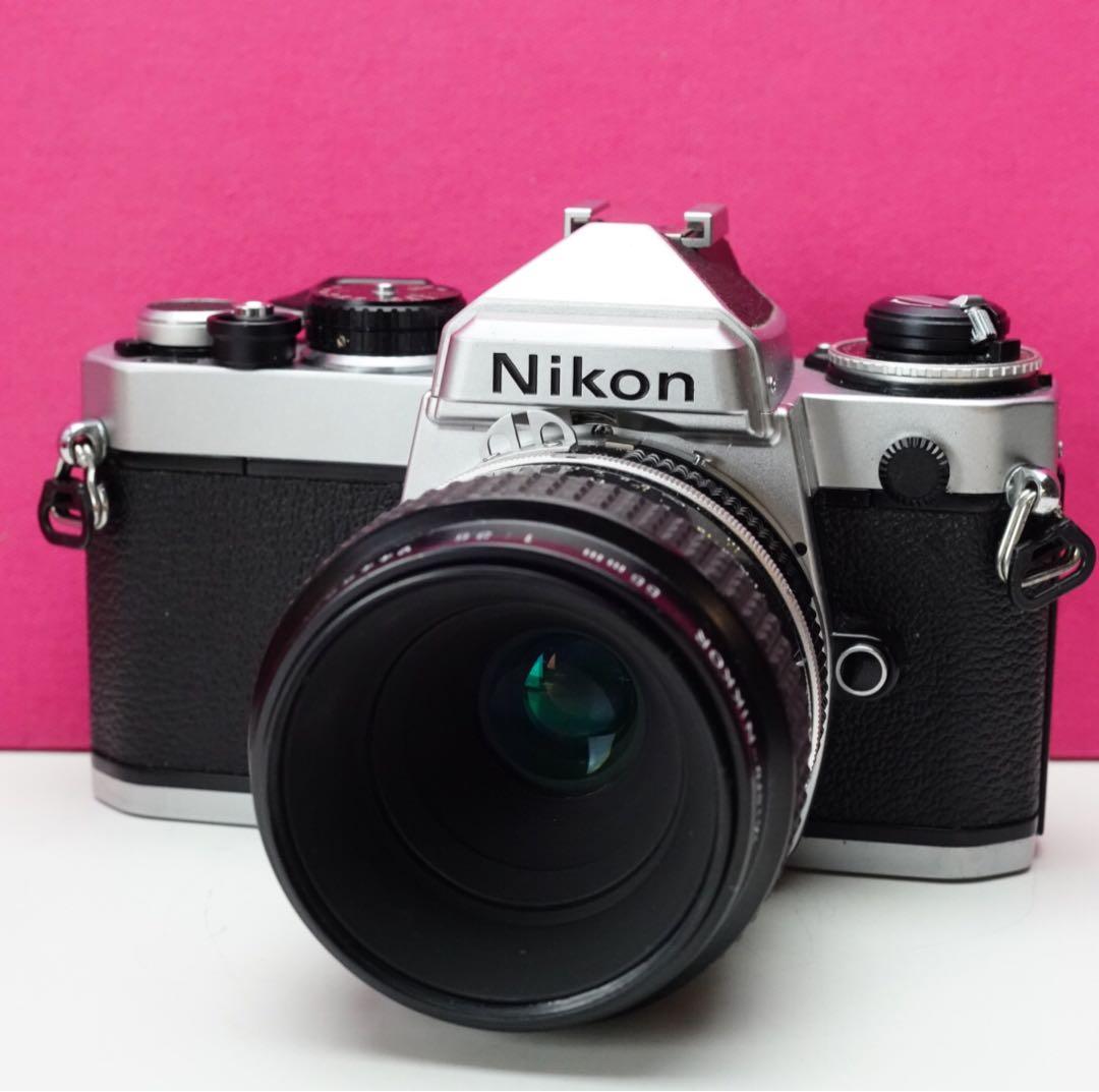 フィルムカメラ名機❤️ニコンFE❤️単焦点55mm付き❤️ニコン MFフィルムカメラ