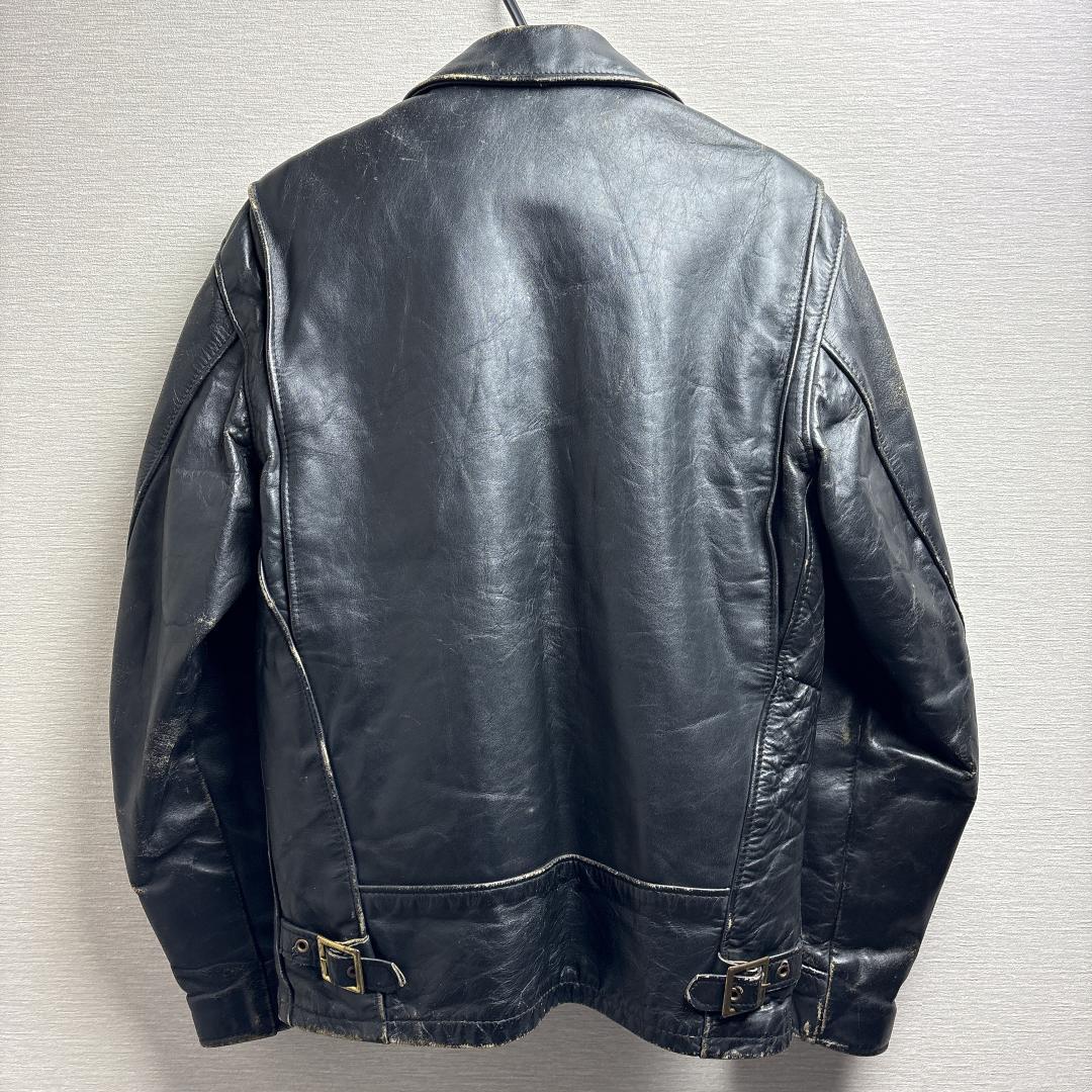 雰囲気抜群 Schott USA製 シングルライダース 34 ブラック ショット