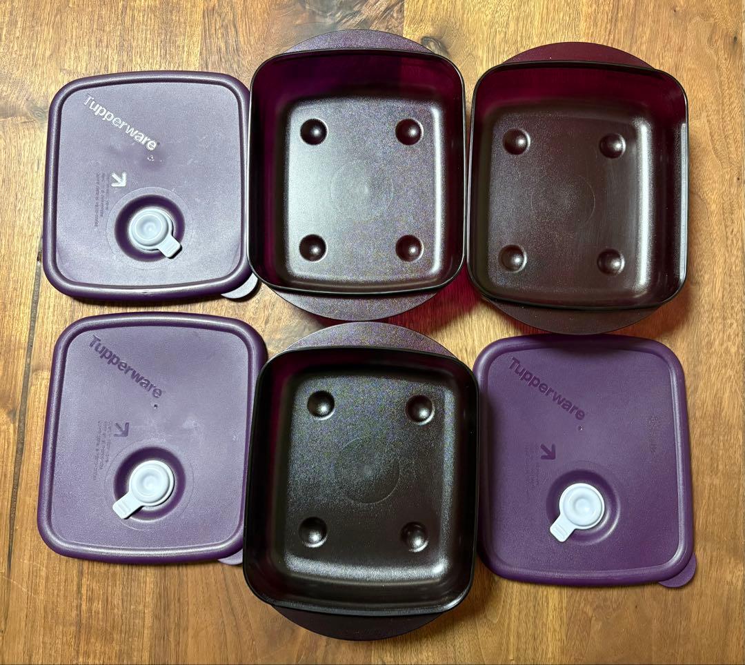 タッパーウェア ロックンサーブ　600ml 3個と260ml2個のセット⑦