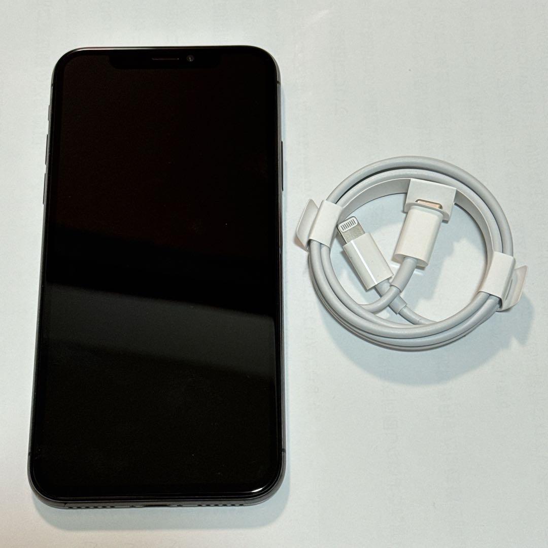 Apple iPhone X 傷なし　ジャンク 本体　純正ケーブル