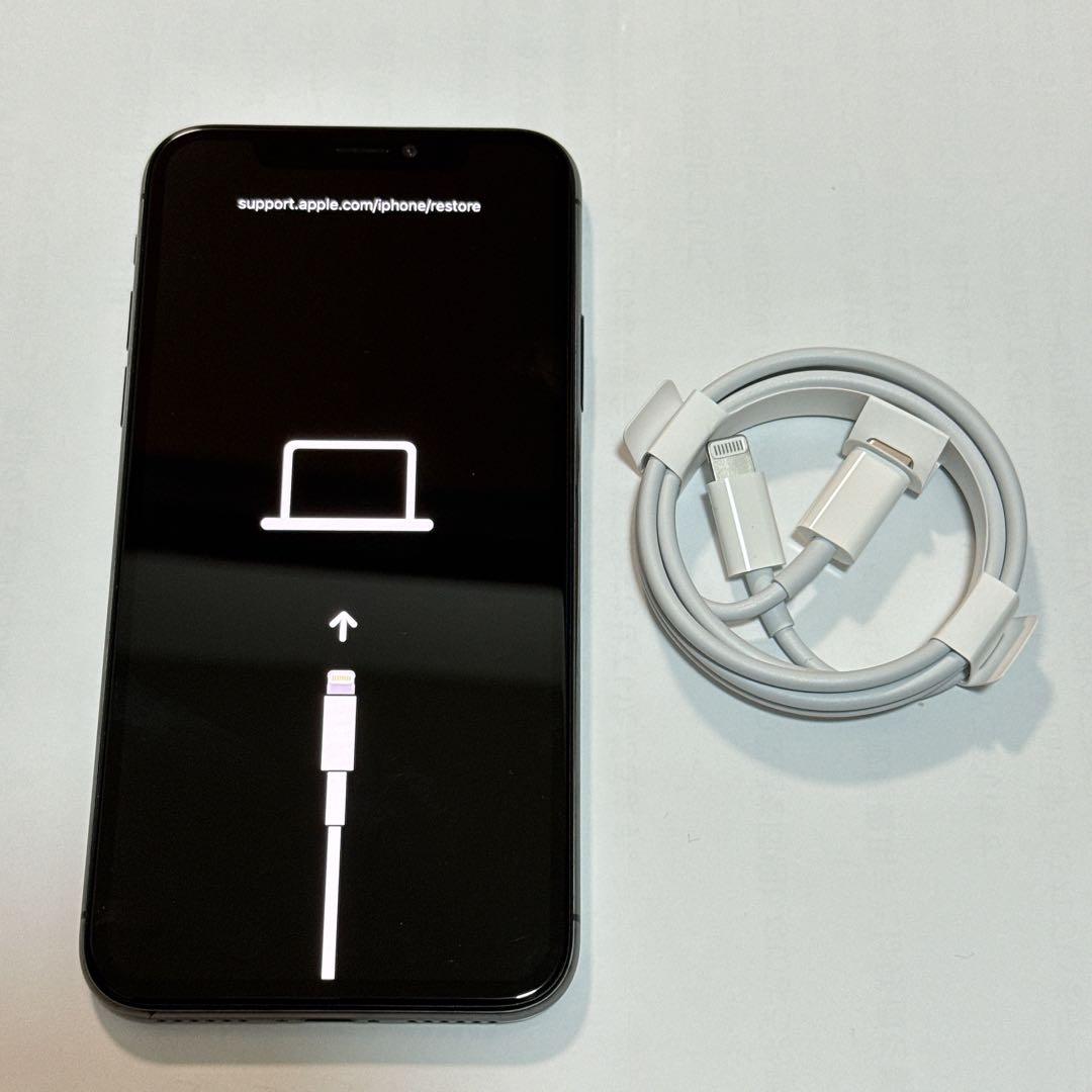 Apple iPhone X 傷なし　ジャンク 本体　純正ケーブル