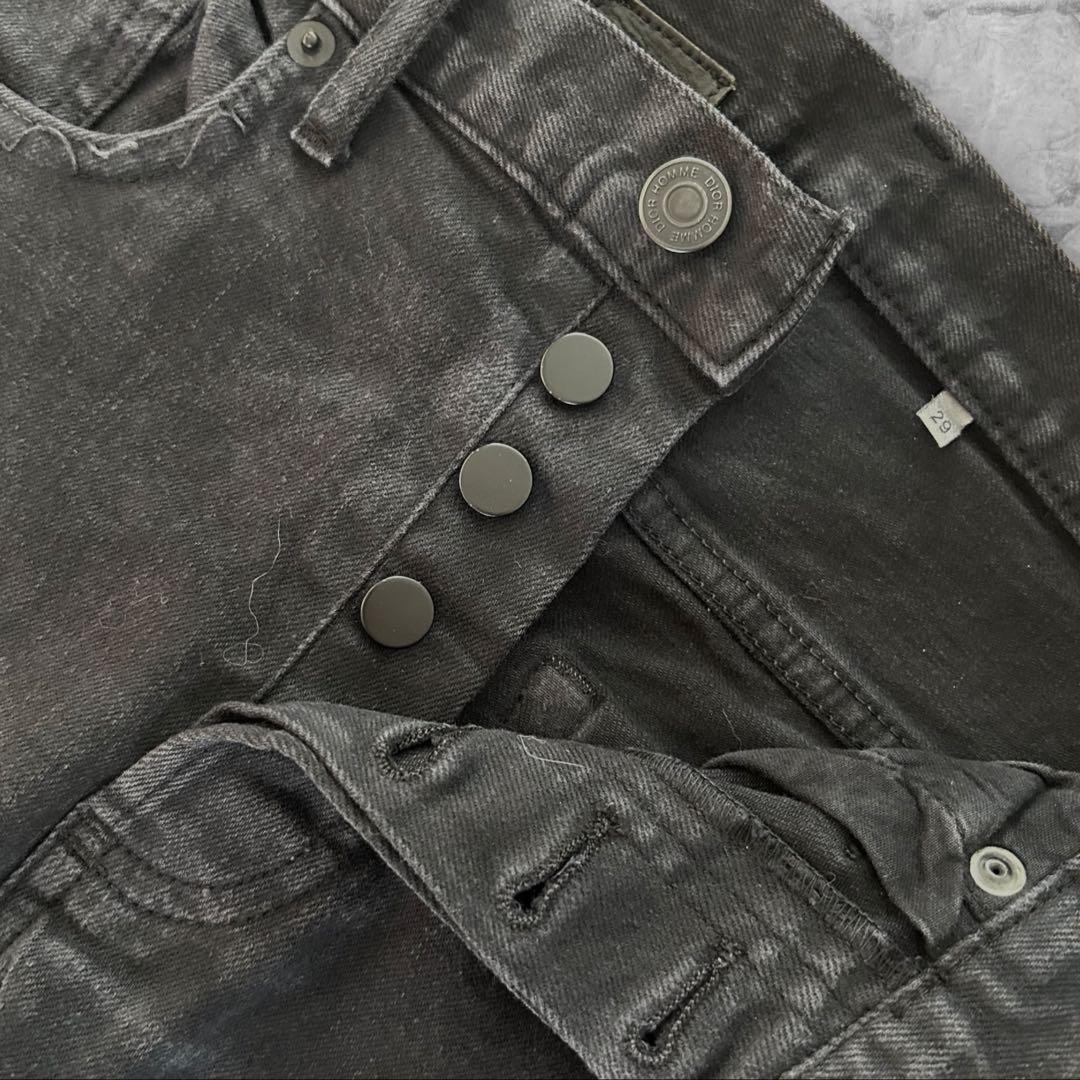 ディオールオム スリムストレート ブラックウォッシュ デニム 29インチ