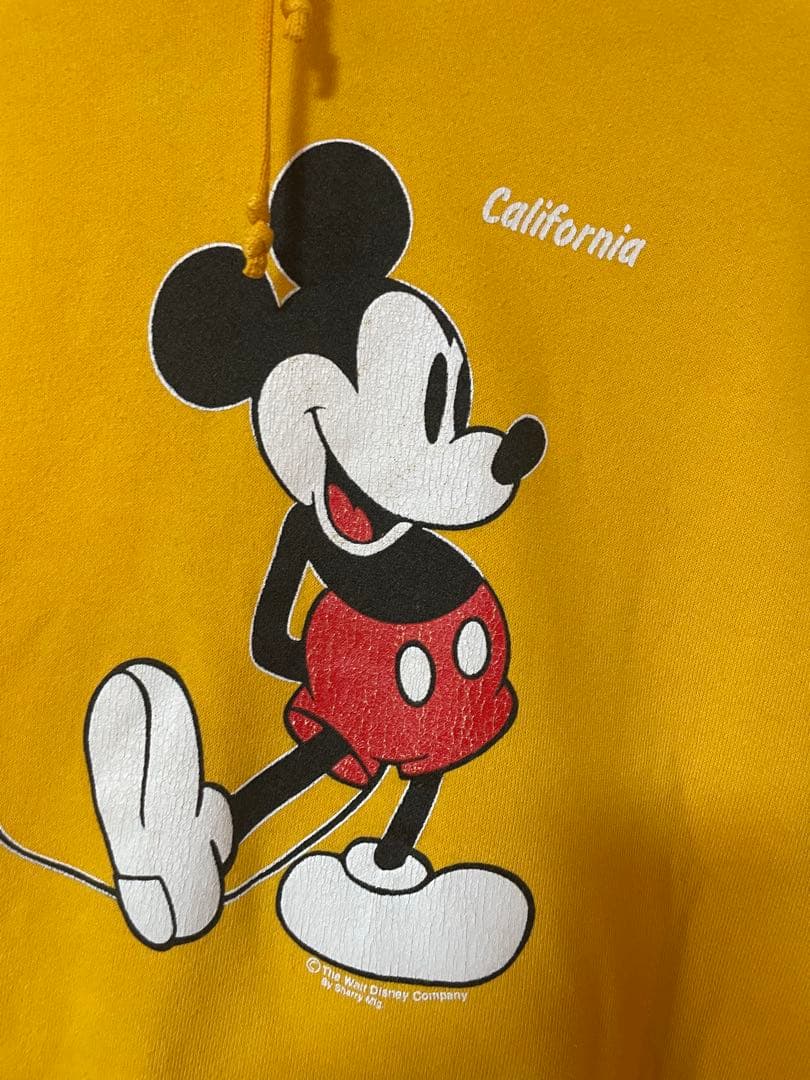 80s 90s USA製　jerzees ディズニー ミッキー　白足　 パーカー