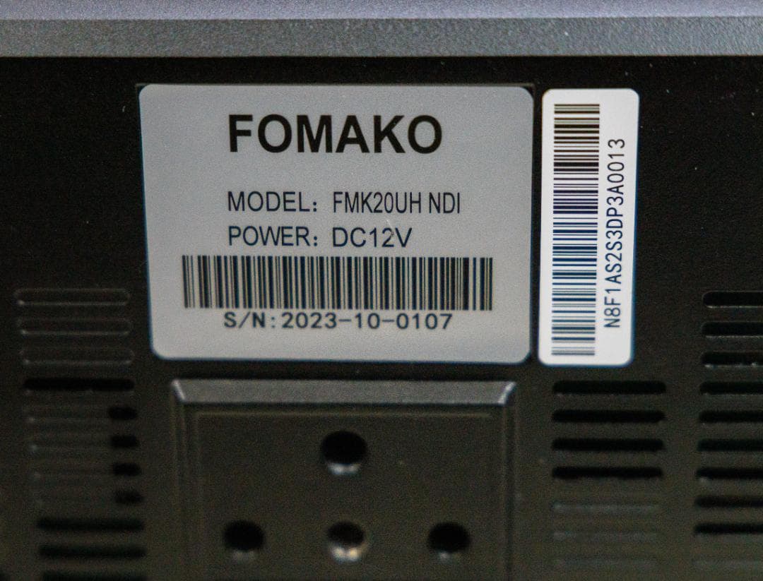 PTZカメラFMK20UH NDI と PTZ コントローラーKC608 Pro