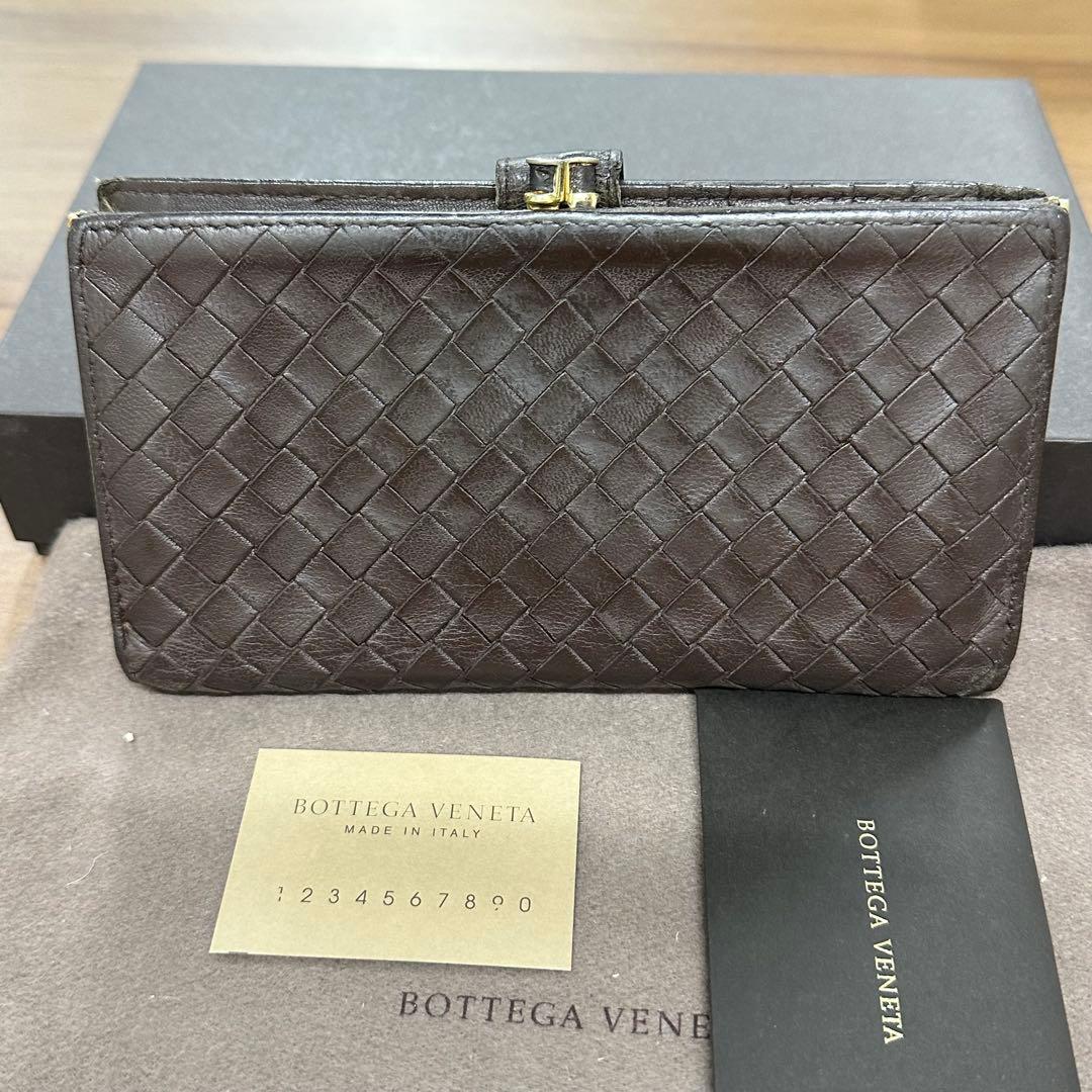 超良品‼️ ボッテガヴェネタ　財布　二つ折り　長財布　イントレチャート