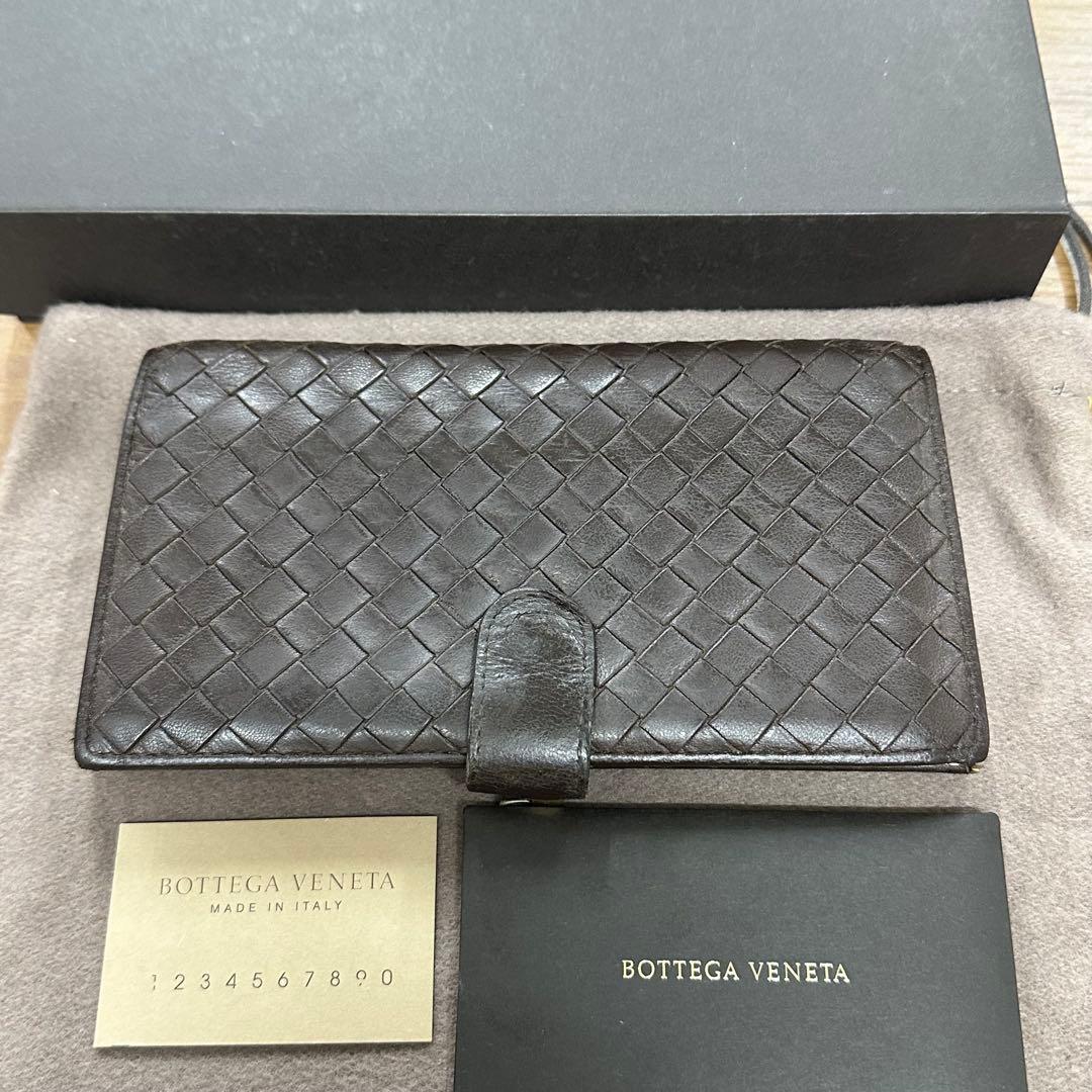 超良品‼️ ボッテガヴェネタ　財布　二つ折り　長財布　イントレチャート