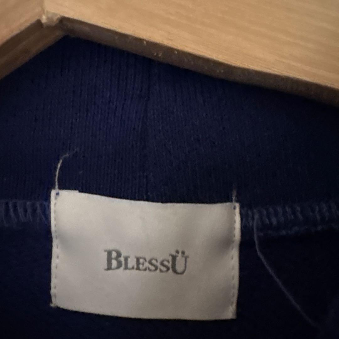 BlessÜ ネイビー フード付きパーカー