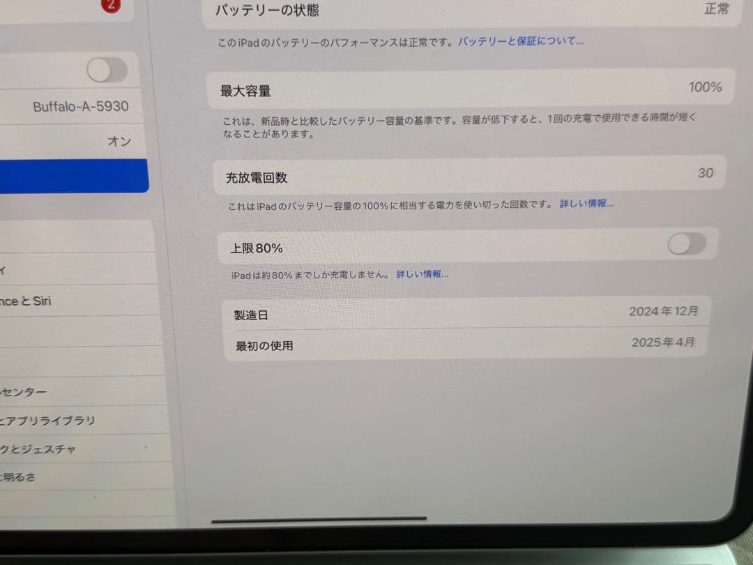 iPad Pro 11インチ（M4）シルバー+純正キーボードホワイト電池100%