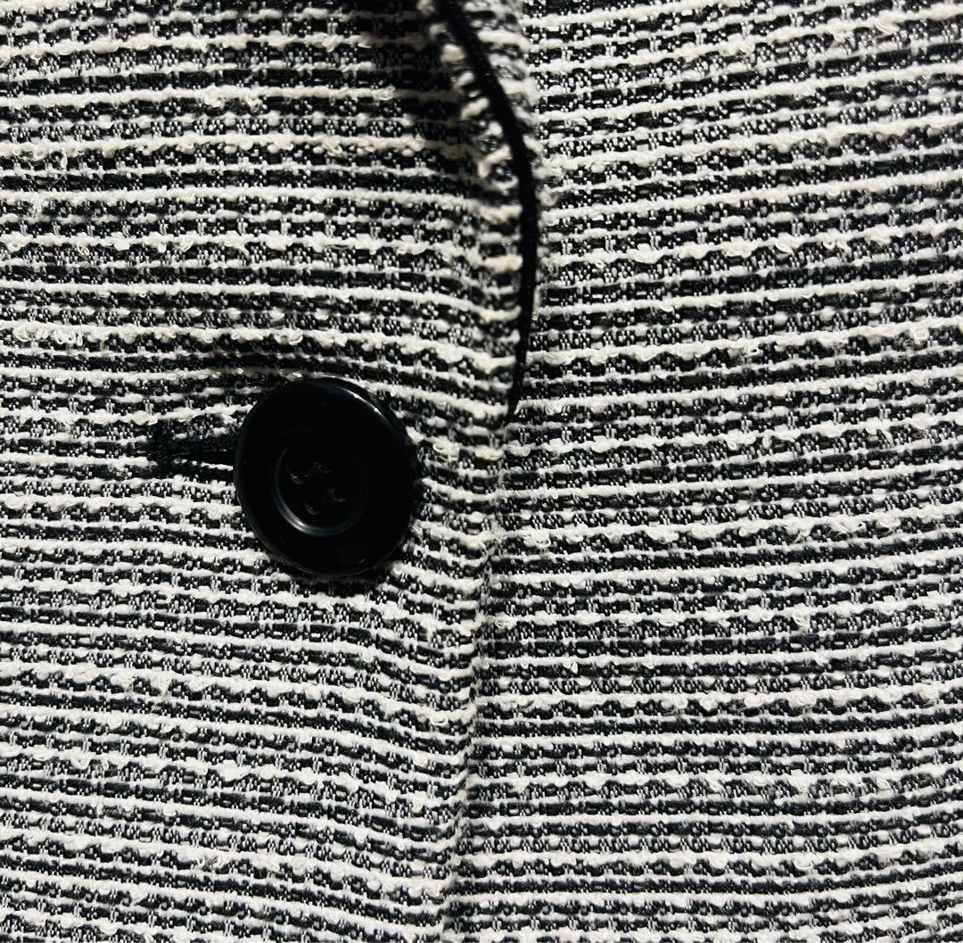 【美品　未使用に近い】ツイード調ロング丈テーラードジャケットパンツスーツ