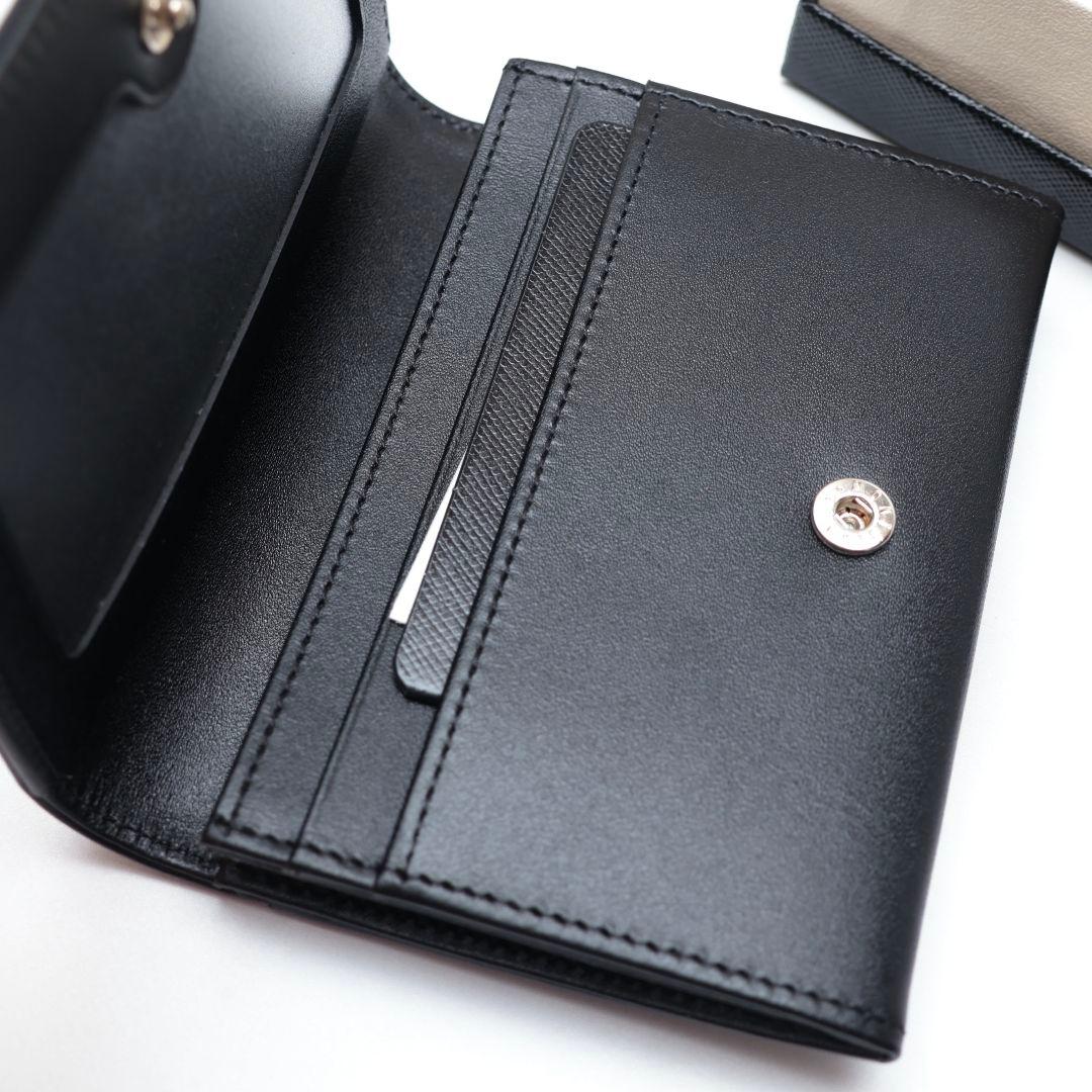 未使用 モンブラン MONTBLANC ブラックレザー 名刺入れ カードケース