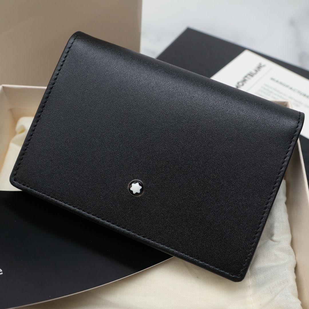 未使用 モンブラン MONTBLANC ブラックレザー 名刺入れ カードケース