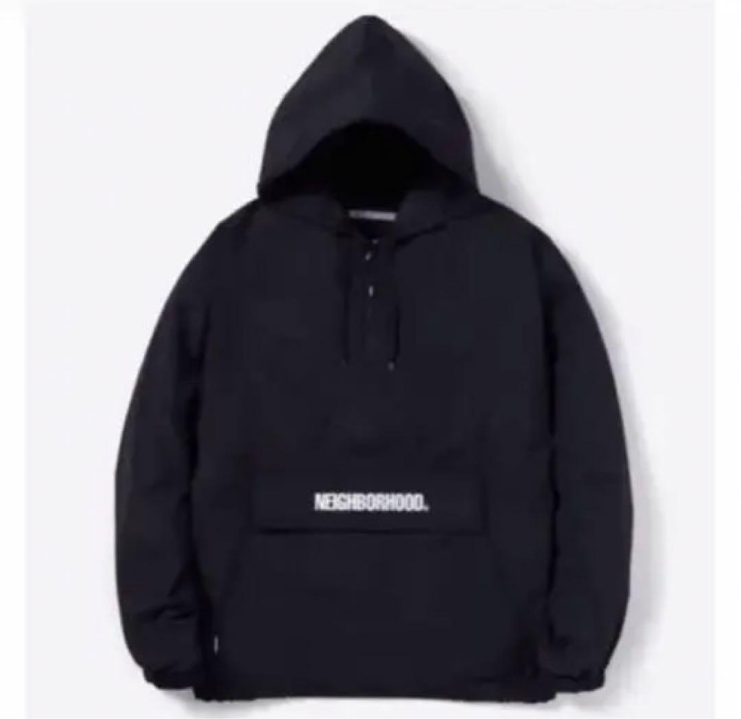 NEIGHBORHOOD. ネイビーナイロンジャケット フード付き