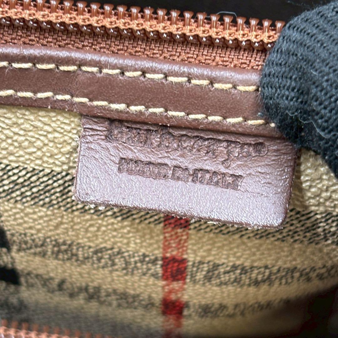 大容量 バーバリーズ ノバチェック ボストンバッグ PVC ホースロゴ