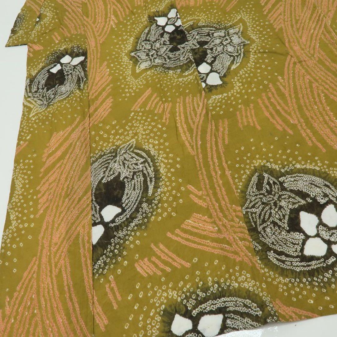 ねこのきもち✺美品 有松鳴海絞り 高級浴衣 着物 A3436