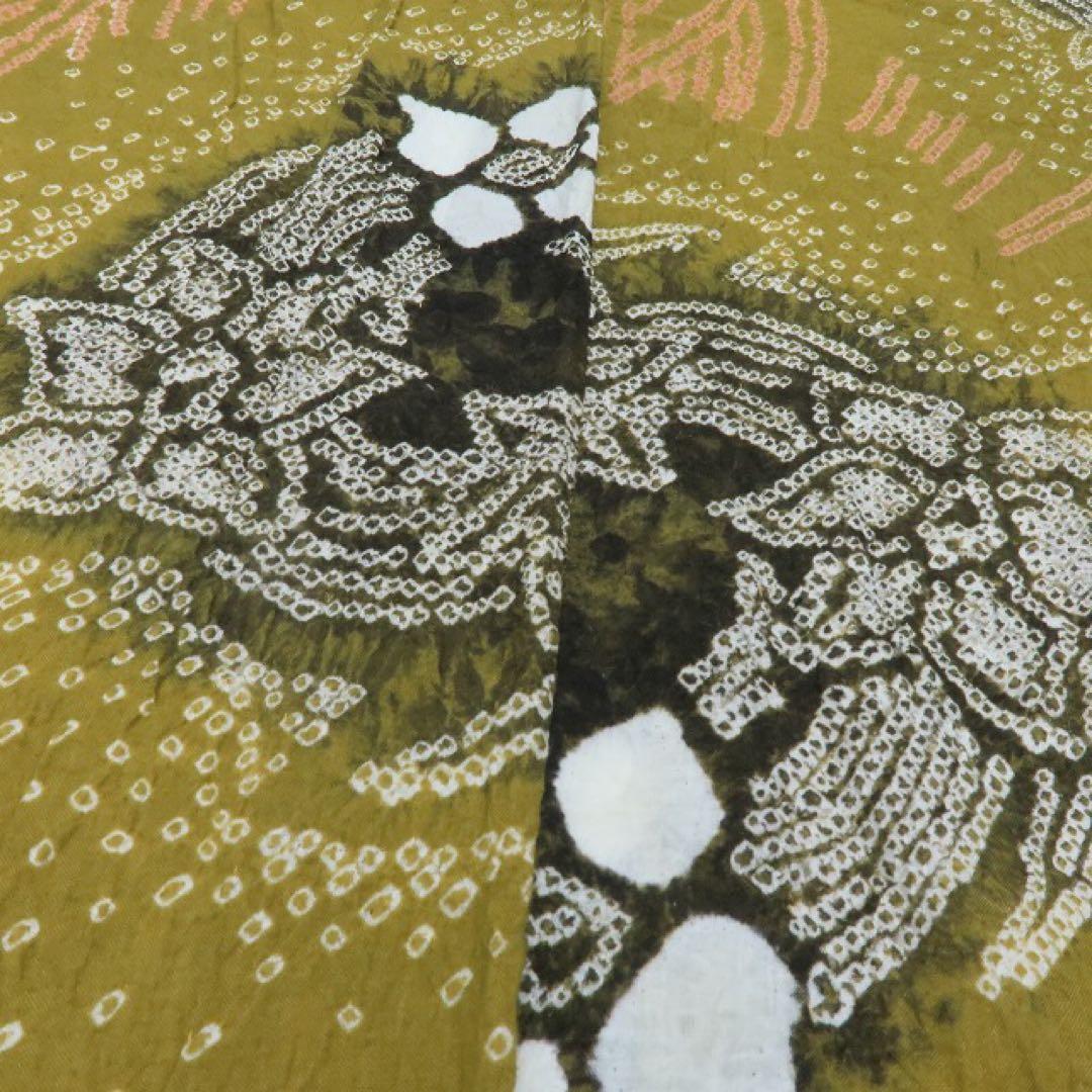 ねこのきもち✺美品 有松鳴海絞り 高級浴衣 着物 A3436