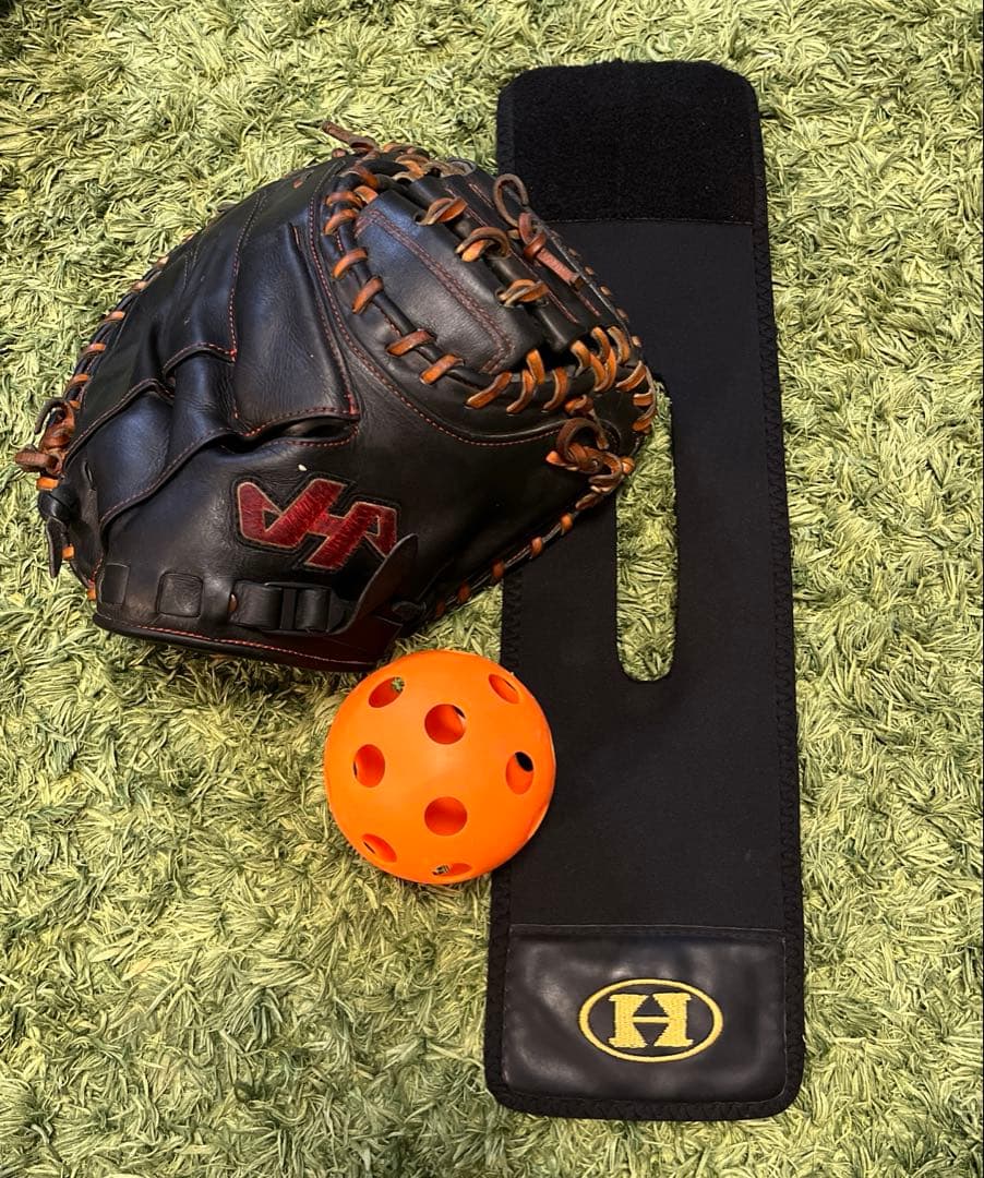 ハタケヤマ　少年野球キャッチャーグローブのセット