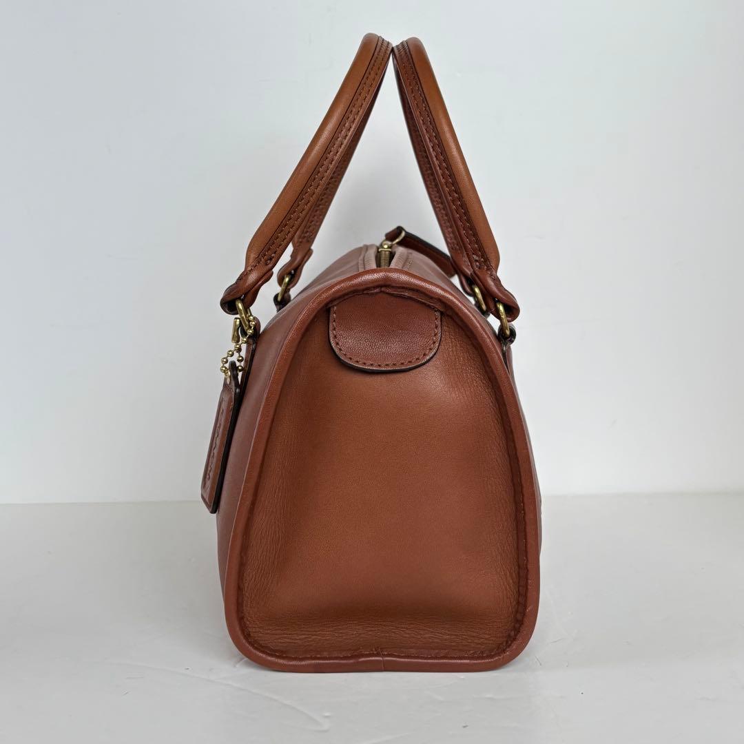 オールドコーチ Vintage COACH 17995 ミニボストン　レザー　茶