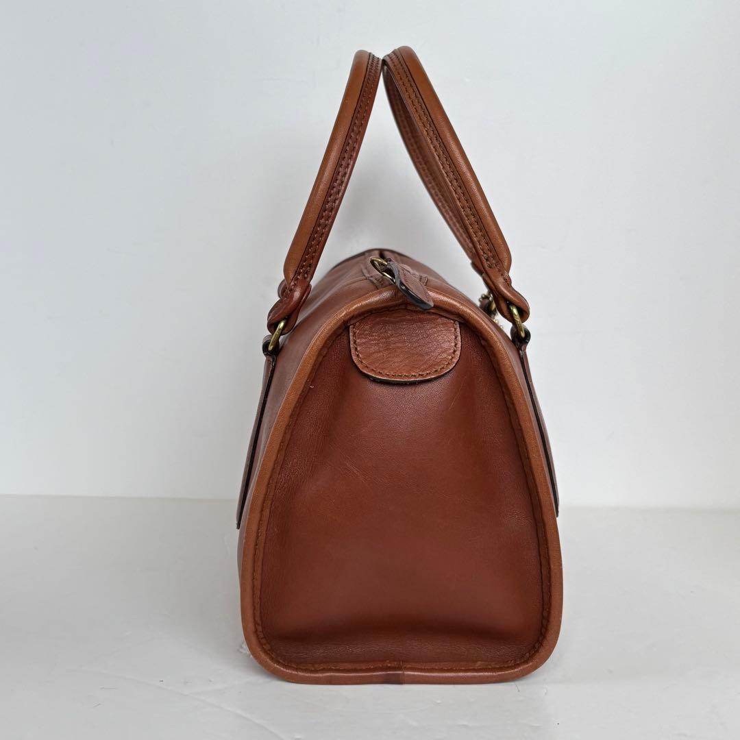 オールドコーチ Vintage COACH 17995 ミニボストン　レザー　茶
