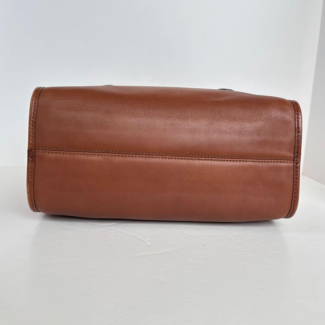 オールドコーチ Vintage COACH 17995 ミニボストン　レザー　茶