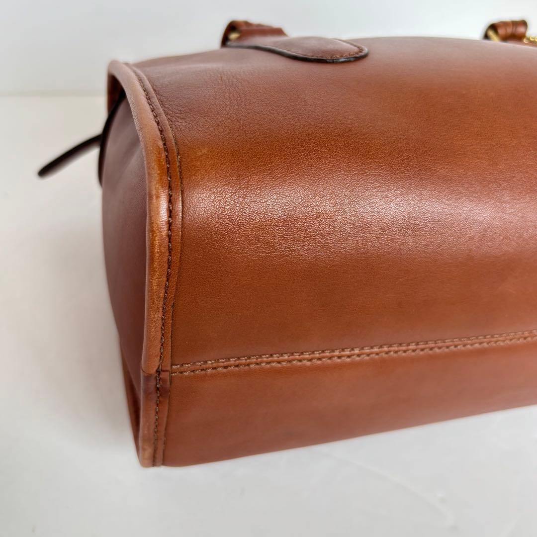 オールドコーチ Vintage COACH 17995 ミニボストン　レザー　茶