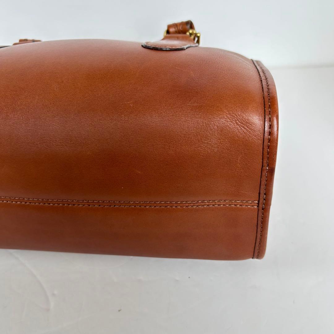 オールドコーチ Vintage COACH 17995 ミニボストン　レザー　茶