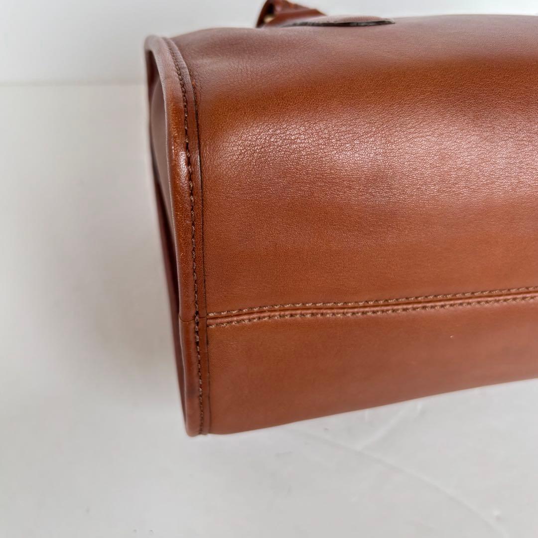 オールドコーチ Vintage COACH 17995 ミニボストン　レザー　茶