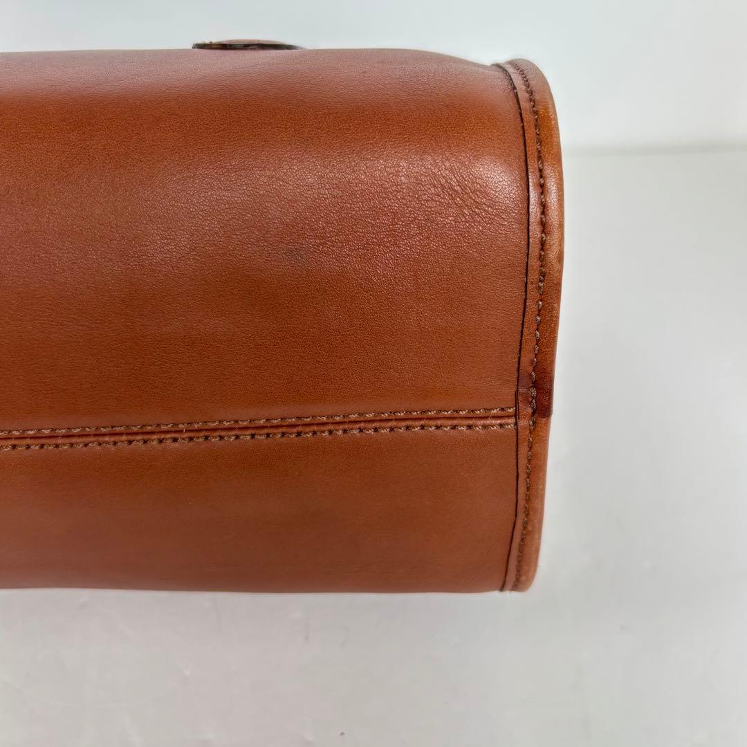 オールドコーチ Vintage COACH 17995 ミニボストン　レザー　茶