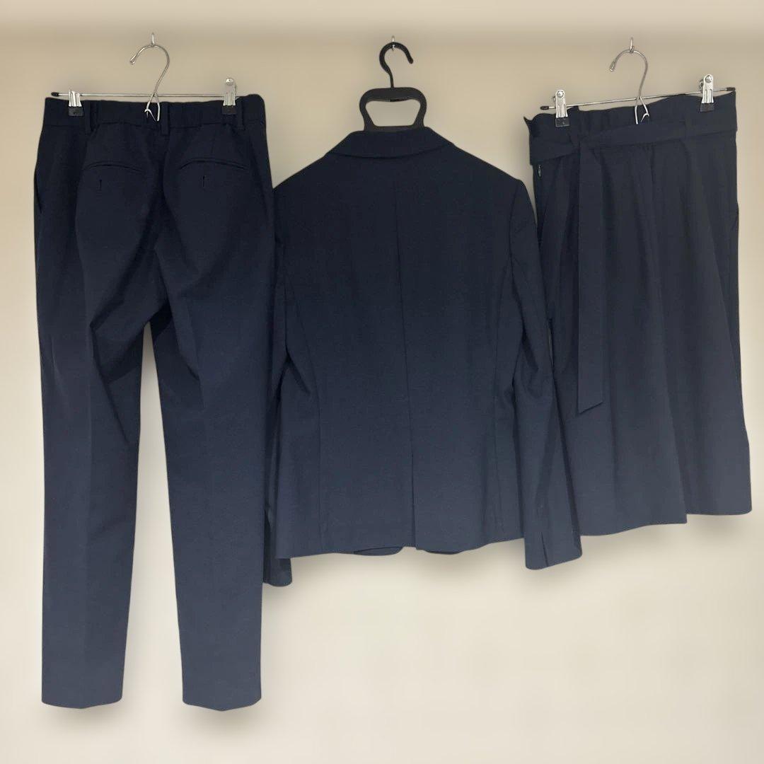 GREEN LABEL RELAXING パンツスーツ上下 ネイビー3点セット