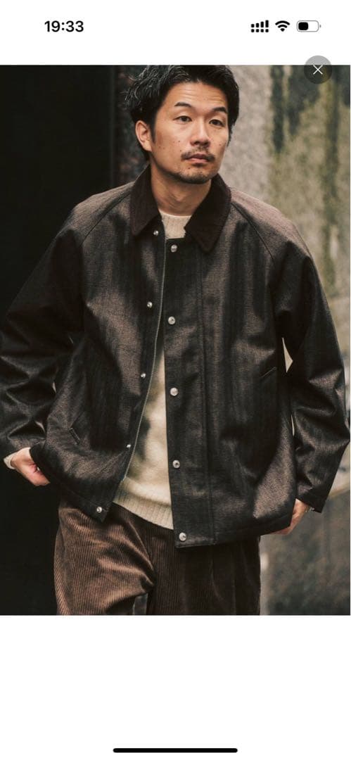 417 EDIFICE 2レイヤーフィルムブルゾン　ブラウン