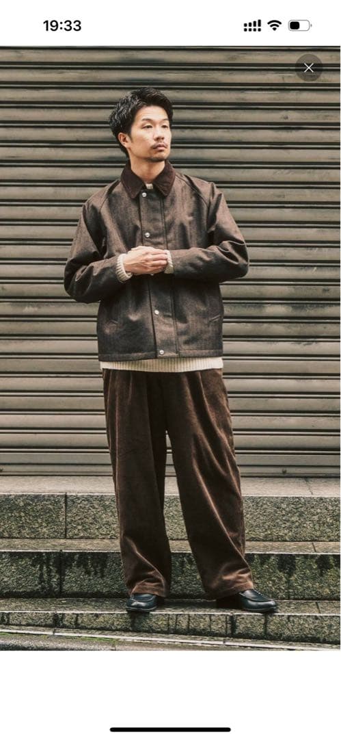 417 EDIFICE 2レイヤーフィルムブルゾン　ブラウン