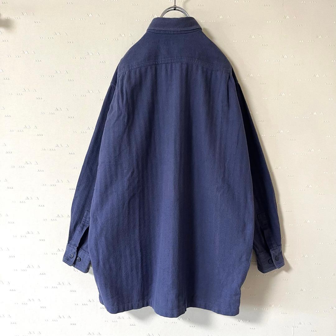 古着 90's クリスチャンディオール ムッシュ ネルシャツ 無地ネル