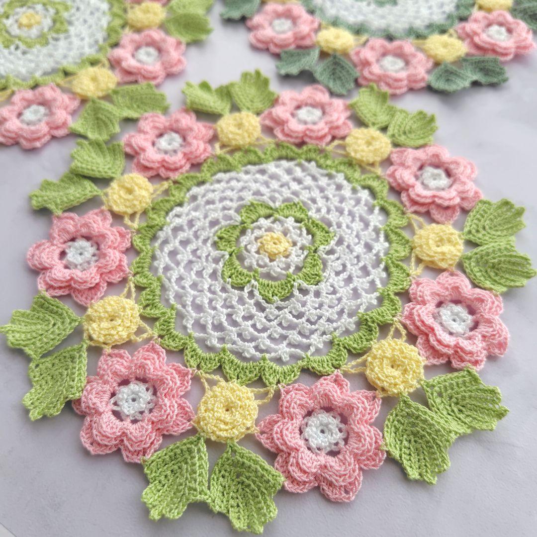 ❈Handmade❈　レース編み　☆スモールフラワー☆　☆アイリッシュドイリー☆